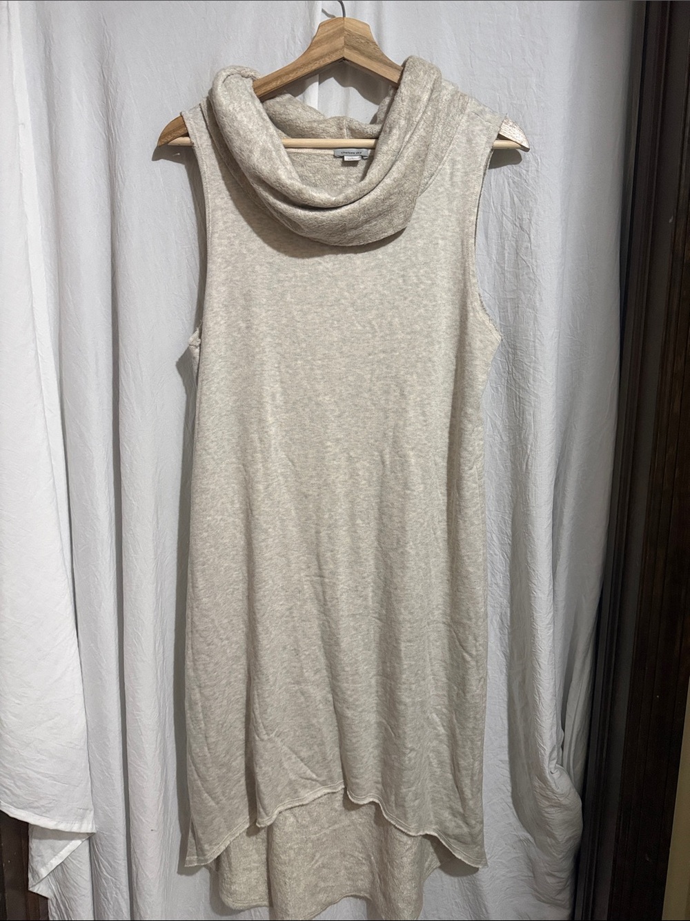 Chelsea Sky Sleeveless Cowl Neck Tunic dress - gray
